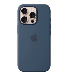 Чохол Silicone Case with MagSafe для Apple iPhone 16 Pro (Denim) (Оригінал)
