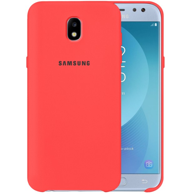 Силіконовий оригінальний чохол з логотипом для Samsung Galaxy J5 (2017) J530 (Кораловий)