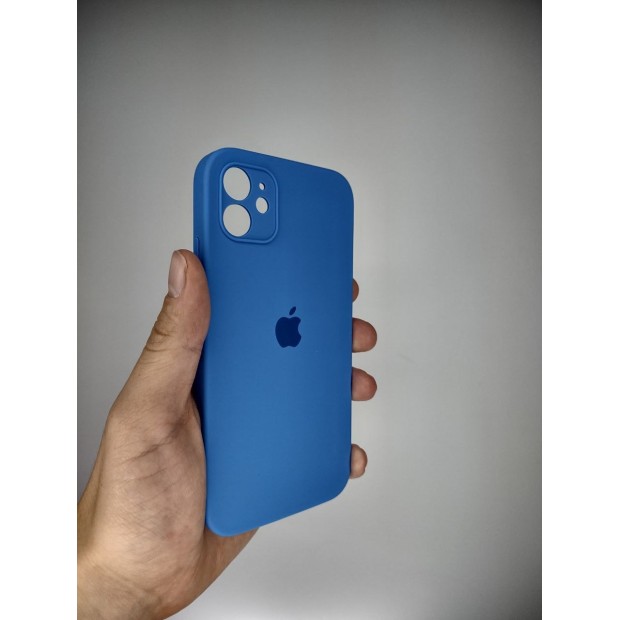 Силіконовий чохол Original Square RoundCam для Apple iPhone 11 (45) відтінку Denim Blue.