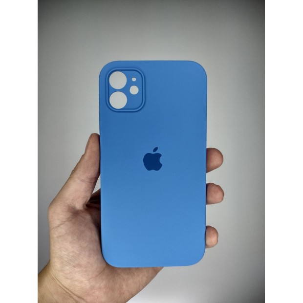 Силіконовий чохол Original Square RoundCam для Apple iPhone 11 (45) відтінку Denim Blue.