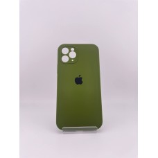 Силіконовий чохол Original Square RoundCam для Apple iPhone 11 Pro (46) Глибокий зелений.