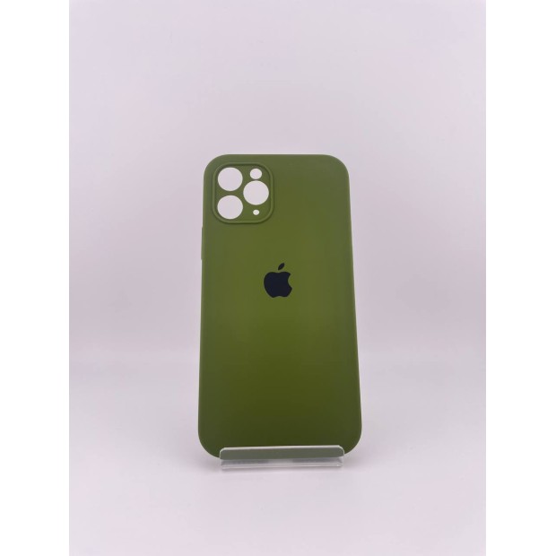 Силіконовий чохол Original Square RoundCam для Apple iPhone 11 Pro (46) Глибокий зелений.