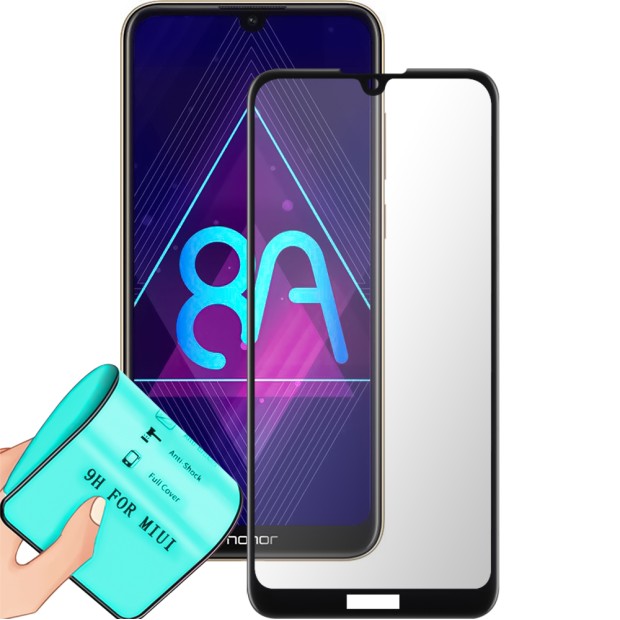 Защитное стекло 5D Ceramic Huawei Y6 Pro (2019) / Honor 8A Black