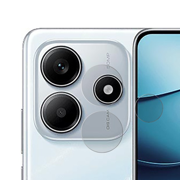 Protective glass for Xiaomi Redmi Note 14 camera.