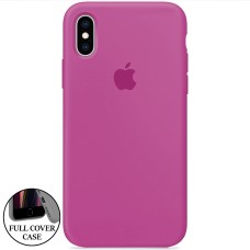 Силіконовий оригінальний круглий чохол для Apple iPhone XS Max (60) Фуксія.