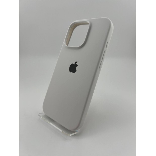 Оригінальний круглий силіконовий чохол для Apple iPhone 16 Pro (41) жорсткий білий