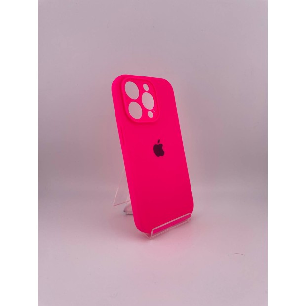 Оригінальний силіконовий круглий чохол для Apple iPhone 14 Pro (31) Barbie Pink