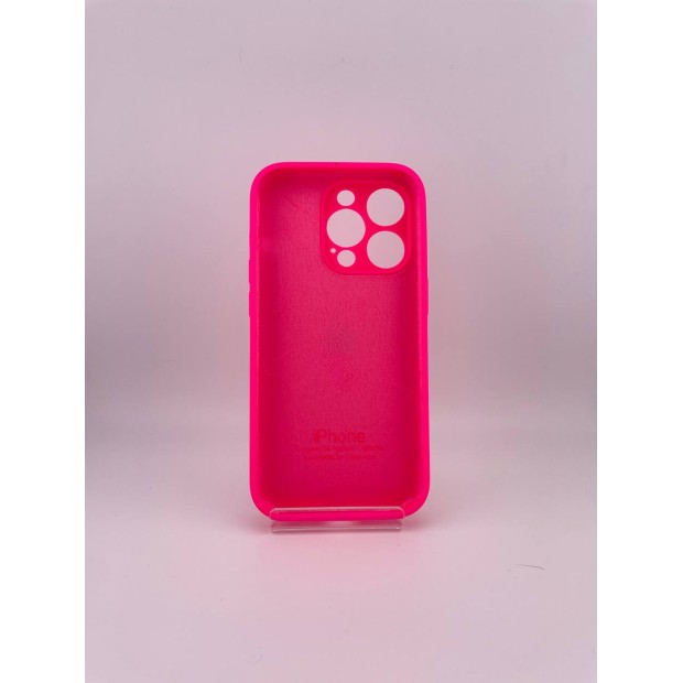 Оригінальний силіконовий круглий чохол для Apple iPhone 14 Pro (31) Barbie Pink
