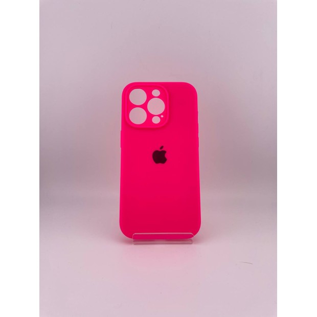 Оригінальний силіконовий круглий чохол для Apple iPhone 14 Pro (31) Barbie Pink