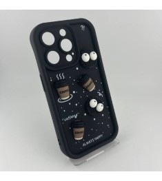 Чохол Pretty Things для Apple iPhone 15 Pro (чорний / кавовий)