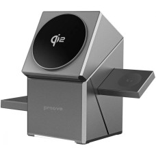 Бездротовий зарядний пристрій Proove Iron Hide 3in1 Qi2 (Сірий) WSIH15000003