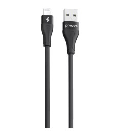 USB-кабель Proove Soft Silicone 2.4A (1m) (Lightning) (Black)