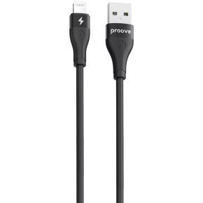USB-кабель Proove Soft Silicone 2.4A (1m) (Lightning) (Black)