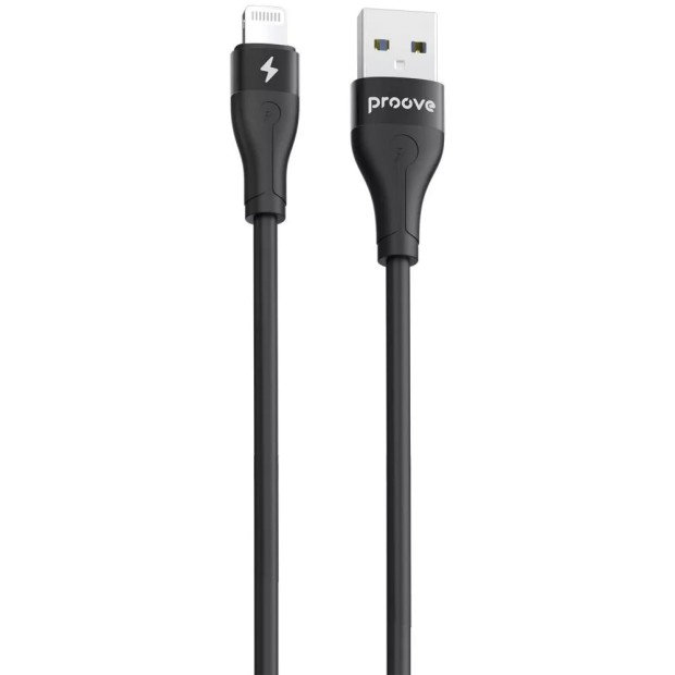USB-кабель Proove Soft Silicone 2.4A (1m) (Lightning) (Black)