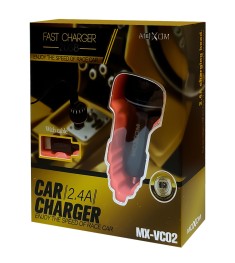 АЗУ-адаптер Moxom MX-VC02 2USB 2.4A + Lightning-кабель (Чёрный)