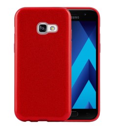 Чохол силіконовий з блискітками для Samsung Galaxy A3 (2017) A320 (червоний)