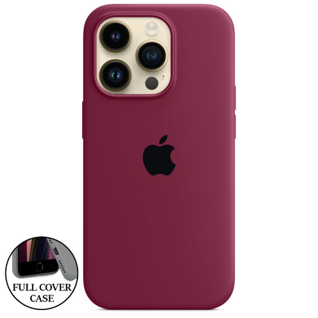 Силикон Original Round Case Apple iPhone 14 Pro (57) Marsala