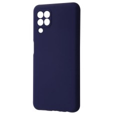 Силіконова оригінальна накладка Samsung Galaxy A22  /  M22  /  M32 (ShutCam) (Темно-синій)