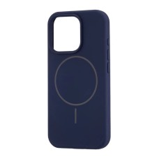 Силикон Original Round Case with MagSafe Apple iPhone 16 Pro (09) Midnight Blue