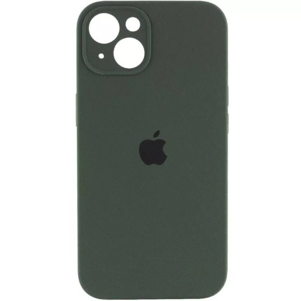 Силікон Original RoundCam Case Apple iPhone 14 (55) Blackish Green