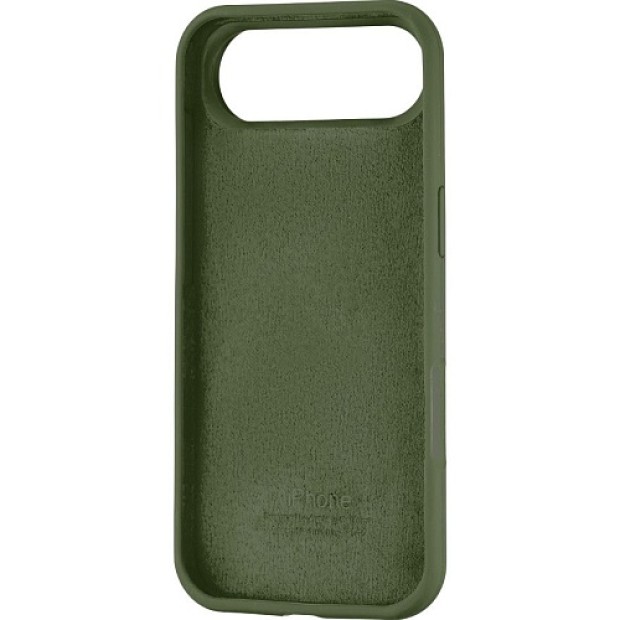 Силіконовий Оригінальний Чохол Круглої Форми для Apple iPhone 17 Air (55) Чорно-Зелений