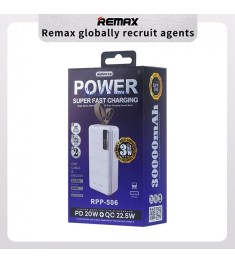 PowerBank Remax RPP-506 30000mAh 20W + 22.5W PD + QC (Білий)