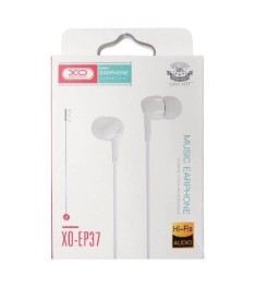 Дротові навушники-гарнітура вакуумні XO EP37 (Білі) DT