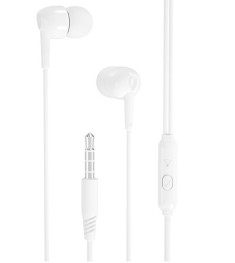 Проводные наушники-гарнитура вакуумные XO EP37 (White) DT