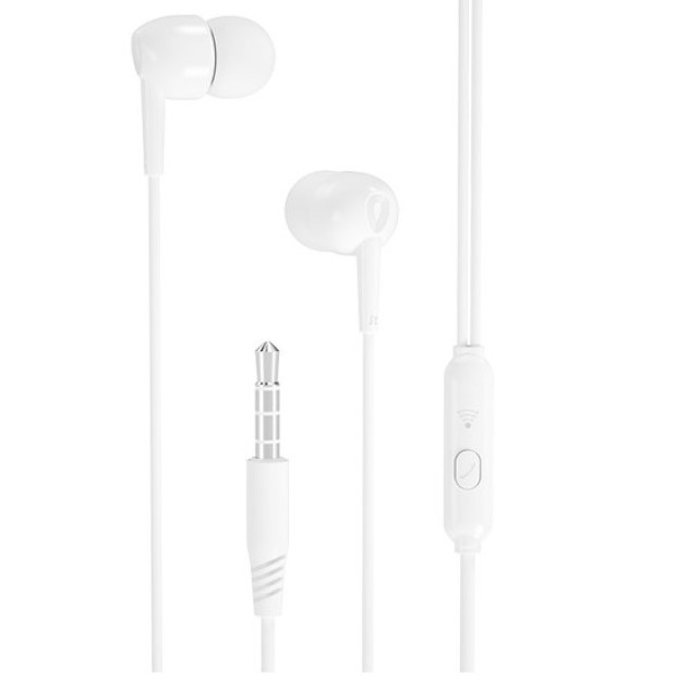 Проводные наушники-гарнитура вакуумные XO EP37 (White) DT