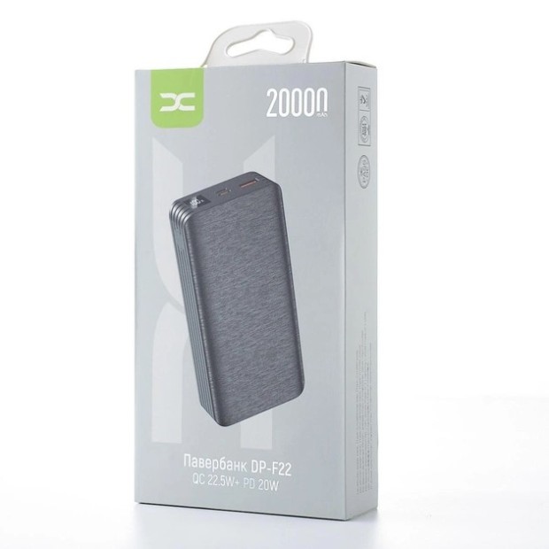PowerBank DC DP-F22 20000mAh 20W + 22.5W PD + QC (Black) PowerBank DC DP-F22 20000mAh 20W + 22.5W PD + QC (Black)