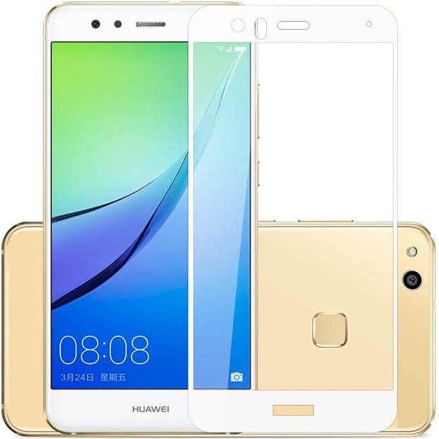 Захисне скло 3D Huawei P10 Lite Біле
