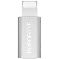 OTG-переходник Borofone BV5 (MicroUSB - Lightning) (Стальной)