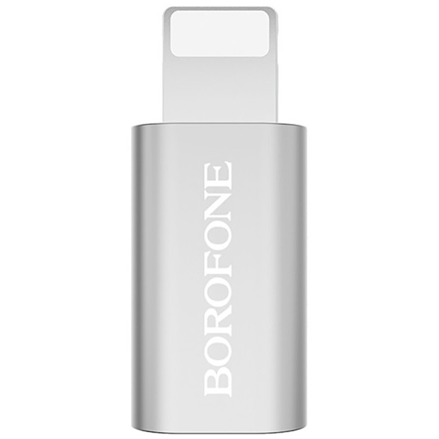 Borofone BV5 OTG адаптер (MicroUSB - Lightning) (Стальний)
