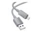 USB-кабель Hoco X107 2.4A (MicroUSB) (Серый)