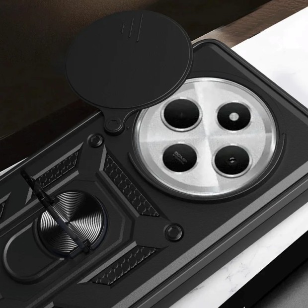 Броньований чохол Ring Serge Armor для Xiaomi Redmi 14C 4G  /  Poco C75 (ShutCam) (Чорний)