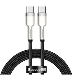 USB-кабель Baseus Cafule Metal Data 100W (1м) (Type-C to Type-C) (Чорний) (Знижк..