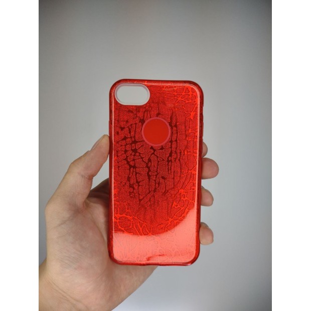 Силіконовий чохол з блискітками для Apple iPhone 7 / 8 / SE (2020) (Червоні квіти) Силіконовий чохол з блискітками для Apple iPhone 7 / 8 / SE (2020) (Червоні квіти)