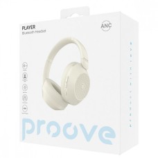 Беспроводные накладные наушники-гарнитура Proove Player ANC (Beige)