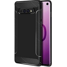 Силикон Soft Carbon Samsung Galaxy S10 (Чёрный)