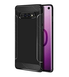 Силикон Soft Carbon Samsung Galaxy S10 (Чёрный)