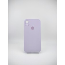 Силіконовий оригінальний квадратний круглий чохол для Apple iPhone XR (71) Світло-гліциній