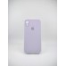 Силіконовий оригінальний квадратний круглий чохол для Apple iPhone XR (71) Світло-гліциній