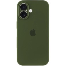 Силіконовий оригінальний чохол RoundCam для Apple iPhone 16 (69) Atrovirens