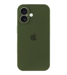 Силіконовий оригінальний чохол RoundCam для Apple iPhone 16 (69) Atrovirens