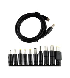 Power cable for laptop with adapter set 65W (Type-C - DC 10in1)