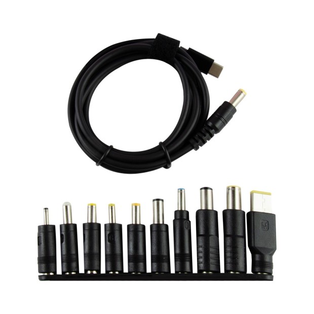 Кабель питания для ноутбука с набором переходников 65W (Type-C - DC 10in1), Харьков, Киев, Украинга