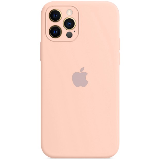 Оригінальний силіконовий чохол RoundCam для Apple iPhone 12 Pro Max (08) рожевий пісок.