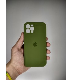 Оригінальний силіконовий чохол RoundCam для Apple iPhone 12 Pro (46) темно-зелен..