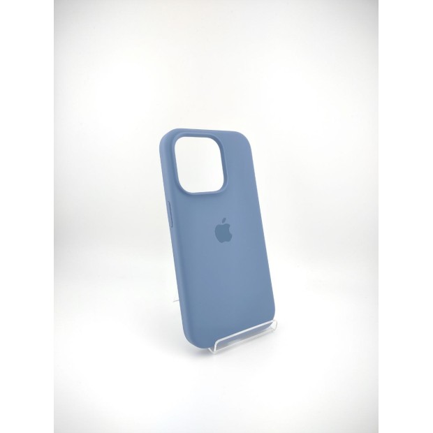 Силіконовий оригінальний чохол для Apple iPhone 15 Pro (зимовий синій)