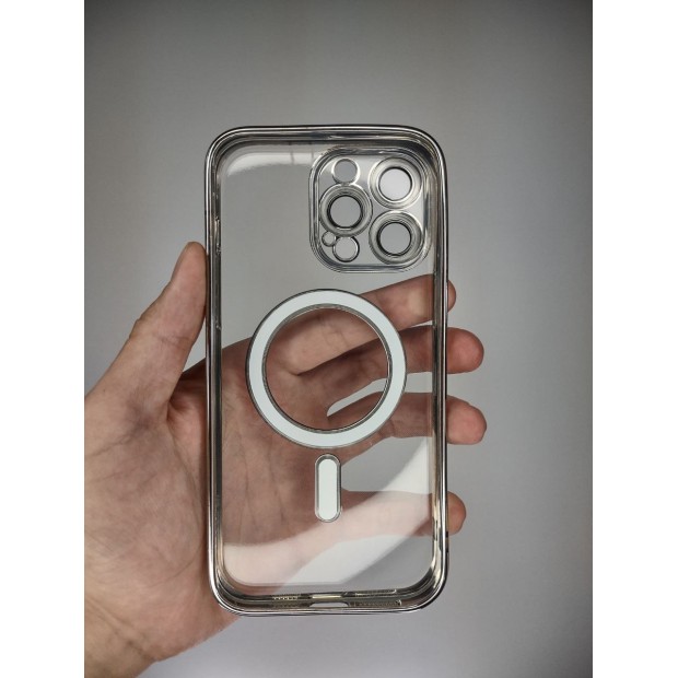 Чохол UMKU Shining з MagSafe для Apple iPhone 14 Pro Max (Срібний)